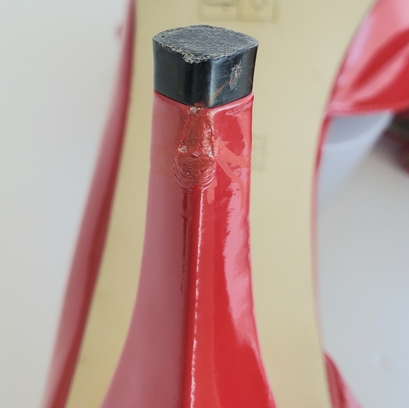 Ann Klein Mafaraday Candy Red Bow Heels Pumps PinUp - Picture 14 of 14